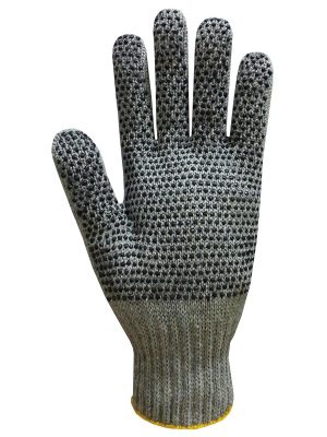 Guante jersey galga 7 de algodón FORTE. Moteado negro en 1 cara. 1100FORTE