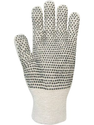 Guante terrycloth de algodón liviano. Moteado negro en 1 cara. Largo 24 cm. 1104