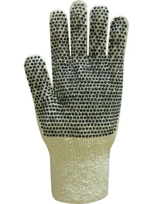 Guante terrycloth de algodón pesado y poliéster. Moteado negro en 1 cara. Largo 28 cm. 1107
