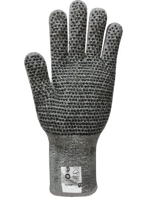 Guante terrycloth de algodón FORTE y poliéster pesado. Moteado negro en 1 cara. 1107FORTE
