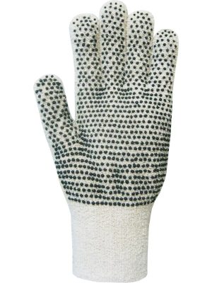 Guante terrycloth de algodón semipesado. Moteado negro en 1 cara. Largo 26 cm. 1115