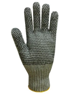 Guante jersey galga 7 de algodón FORTE. Moteado negro en 2 caras. 2100FORTE