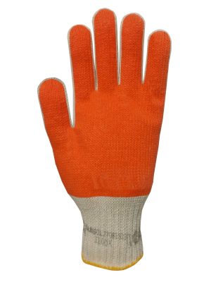 Guante te de ALGODÓN y POLIÉSTER. Liviano. Laminado naranja 1 cara. 3100X