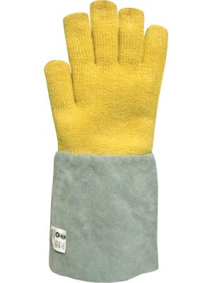 Guante tejido terrycloth de 100% aramida. Forro de lana. Puño de descarne. Liso. 119