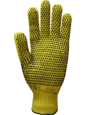Guante tejido jersey galga 10 de aramida. Moteado. 1195G10