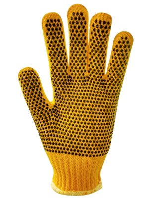Guante Filetero Polipropileno Amarillo y Algodón Pesado. Moteado. 170-M