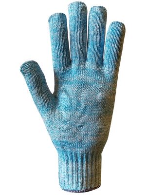 Guante tejido jersey galga 7 CUT KEEPER BLUE con hilo de acero. Pesado. Liso. 290BLUE