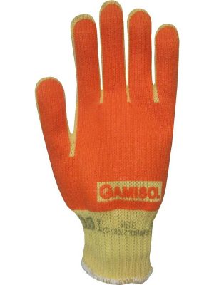 Guante tejido jersey galga 7 en aramida 4 cabos. Laminado 3195