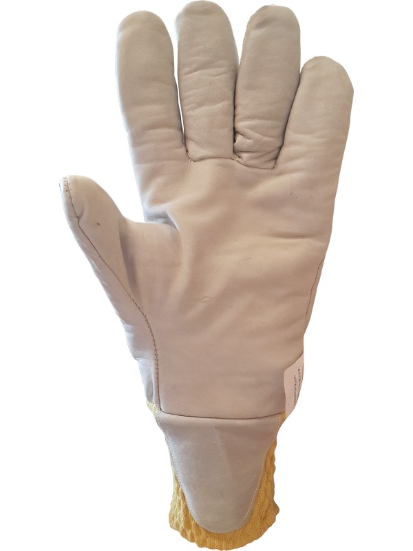 Guante bombero estructural de terrycloth de aramida. Recubierto en vaqueta. Puño elastizado con cubre vena. 6196BM - Imagen 2