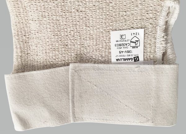 Manga tejida terrycloth galga 7 de algodón. Lisa. Con cierre con velcro y elástico. 133L - Imagen 3